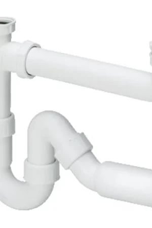 Expédié Aujourd'hui Viega Siphons d‘évier Siphon double 1. 1/2 inchinch Polypropylène Blanc