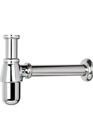 Certifié Plieger siphon gobelet avec tube mural de 250 mm 5/4 avec rosace chrome