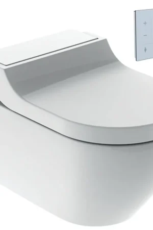 Affaire À Saisir Geberit AquaClean Tuma Comfort WC-douche plaque décorative verre avec commande murale blanc