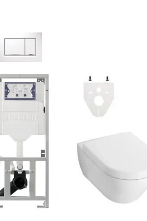 Commande En Gros Villeroy Boch Subway 2.0 DirectFlush Pack WC - softclose - réservoir Geberit - plaque de déclenchement blanche chrome sigma30 - blanc