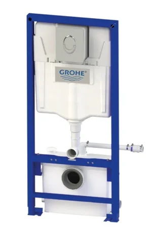 Offre Exclusive Sanibroyeur Saniwall Pro élément encastré avec panneaux en verre incl. broyeur de matières fécales avec plaque de commande Grohe chromée excl. toilette
