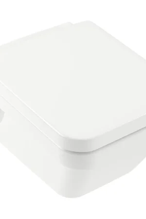 Villeroy & Boch Omnia Architectura combipack - avec WC suspendu - cuvette profonde angulaire DirectFlush avec abattant - avec softclose et déclipsage rapide blanc Meilleur Choix