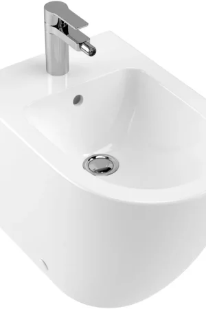 Villeroy & Boch Subway 2.0 bidet sur pied avec trou de robinet avec trop-plein blanc Prix Cassé