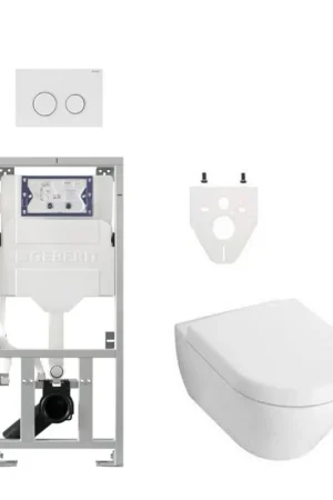 Villeroy & Boch Subway 2.0 Pack WC DirectFlush - réservoir Geberit - fermeture douce - plaque de déclenchement Sigma20 - blanc Offre Du Jour