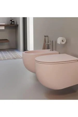 QeramiQ Élan Toiletzitting - softclose - quickrelease - slim - mat roze Vente Directe
