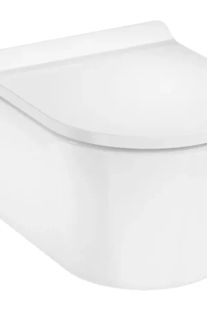 Hansgrohe EluPura S Ensemble WC suspendu - montage murale - sans rebord de chasse - abattant à fermeture douce - smartclean - blanc Commander Maintenant