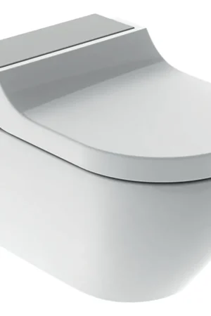 Geberit AquaClean Tuma Comfort WC-douche - sans rebord de rinçage - mural - plaque de recouvrement fournie inox - blanc brillant Petit Prix
