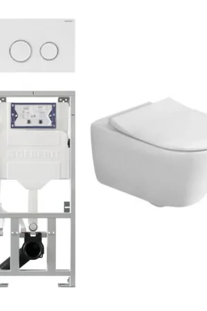Affaire À Saisir Villeroy & Boch Subway 2.0 Ensemble encastré avec cuvette WC suspendue blanche abattant Slimseat softclose plaque de commande Sigma20 blanche