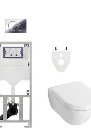 Villeroy et Boch Subway 2.0 DirectFlush Pack WC avec réservoir Geberit, siège softclose et plaque de commande Blanc Solde