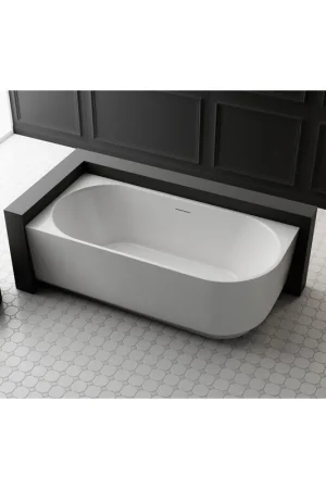 ZEZA Pure baignoire semi-îlot d‘angle - gauche - 170x80x58cm - acrylique - blanc mat Retour Gratuit