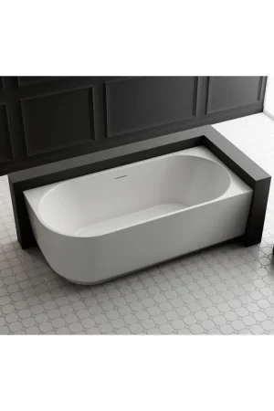 ZEZA Pure baignoire semi-îlot d‘angle - droite - 170x80x58cm - acrylique - blanc mat Acheter En Ligne