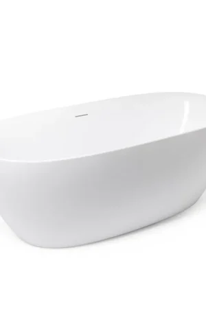 ZEZA Eloise Baignoire îlot - 170x80cm - Acrylique - siphon - blanc brillant Acheter En Ligne