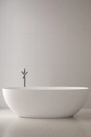 ZEZA Solid Baignoire îlot - 150x72cm - solid surface - Blanc mat Top Vente