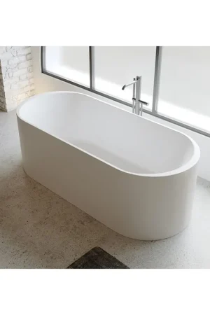 Top Vente Baignoire îlot Riho Valor - 170x72x55cm - solid surface - blanc mat