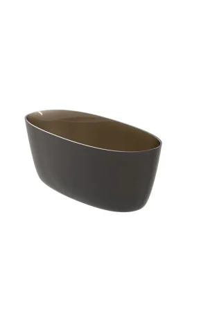 Riho Oval baignoire îlot - 175x80cm - solid surface - semi-transparent - umber givré Usine Directe