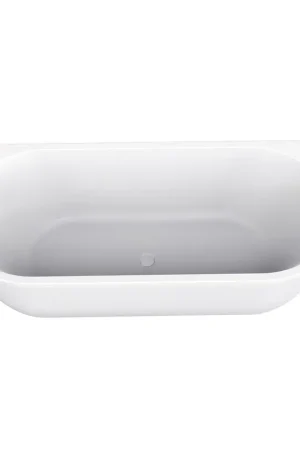 Commande En Gros Wiesbaden Liora baignoire demi-îlot 180 x 80 cm acrylique mat blanc avec bonde mat blanc