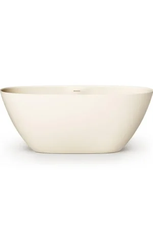 Zeza Element Baignoire îlot- 160x75x60cm - solid surface - crème mat Offre Du Jour