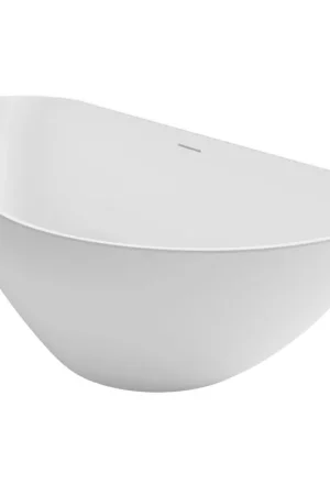 Riho Granada Baignoire îlot - 170x80cm - Solid Surface - Gauche - Mat blanc Dernier Modèle
