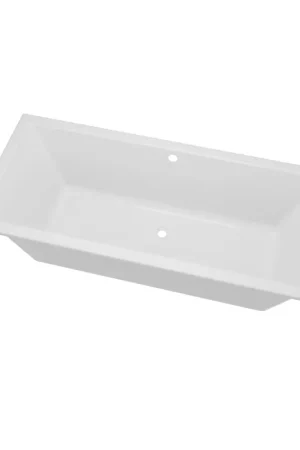 Zeza Square Baignoire - 180x80x49cm - acrylique - Blanc brillant Offre Du Jour