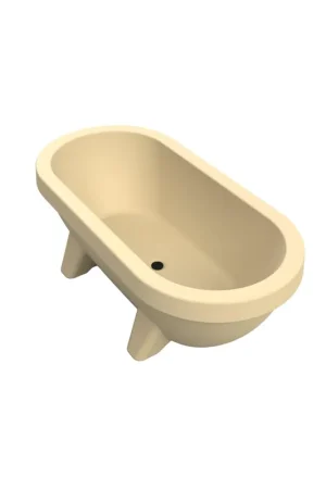 Vente Directe Gardentub Baignoire îlot (extérieur) - 194x94x66cm - synthétique - compatible à l‘extérieur - sand dune mat (beige)