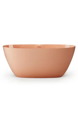 Zeza Element Baignoire îlot- 145x71x60cm - solid surface - peach brillant (orange/rose) Dernier Modèle