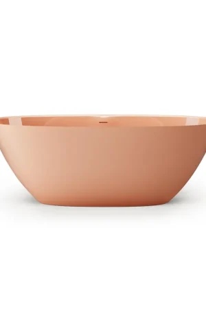 Zeza Element Baignoire îlot- 175x76x60cm - solid surface - peach brillant (orange/rose) Commander Maintenant
