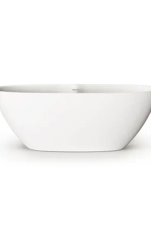 Zeza Element Baignoire îlot- 175x76x60cm - solid surface - blanc mat Bon Plan