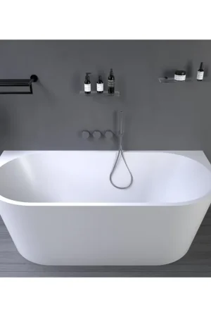 Super Prix Ideavit Alexa baignoire semi-autoportante 170x80cm acrylique blanc mat