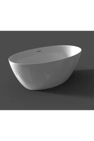 Zeza Marrono Baignoire îlot - 170x82cm - siphon - Acrylique - blanc brillant Commander Vite