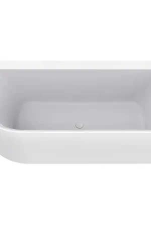 Wiesbaden Zenn baignoire d‘angle droite 170 x 75 cm acrylique brillant blanc avec bonde brillant blanc Commander Maintenant