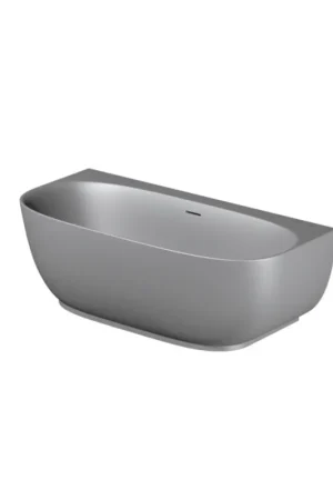 Super Prix Riho Phatos Baignoire semi-autoportante - 170x80cm - Acrylique - Stone grey mat (gris)