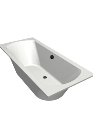 Xenz Lagoon Baignoire duo - 180x80x53 - bonde au milieu - acrylique - blanc Acheter En Ligne