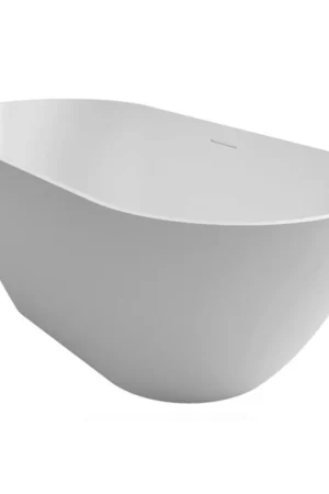 Riho Bilbao Baignoire îlot - 170 x 80 cm - surface solide - avec siège - avec coussin - blanc mat Populaire