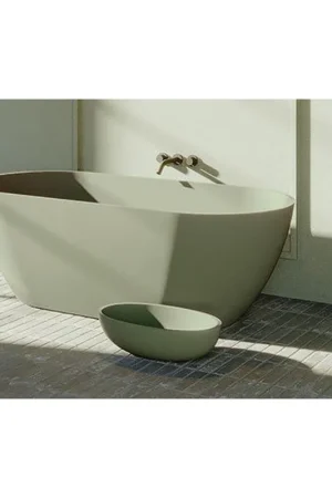 Top Vente Riho Bilbao Baignoire îlot - 170x80cm - solid surface - Moss Green (vert)