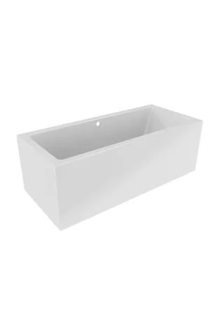 Usine Directe Riho Rethink Cubic baignoire semi-autoportante avec panneaux - 190x90cm - acrylique - angle droit - blanc brillant