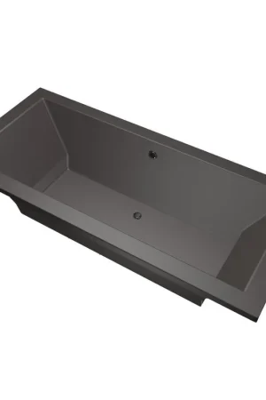 Xenz Society Baignoire duo - 200x90x53 - bonde centrale - acrylique - anthracite Paiement Sécurisé