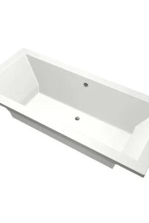 Xenz Society Baignoire duo - 200x90x53 - bonde Centrale - acrylique - blanc mat Nouvel Arrivage
