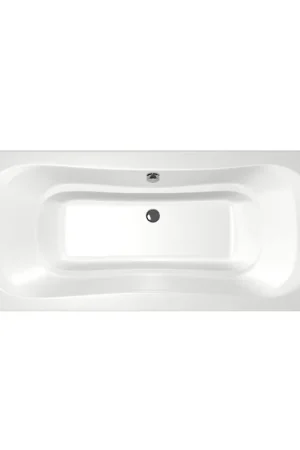 Xenz Nassau Baignoire duo - 200x90x52 - bonde au milieu - acrylique - blanc Prix Cassé