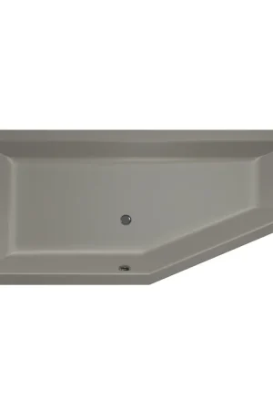 Commander Vite Xenz Society Baignoire d‘angle - 180x80x48 - bonde au milieu - Gauche - Compact - acrylique - ciment