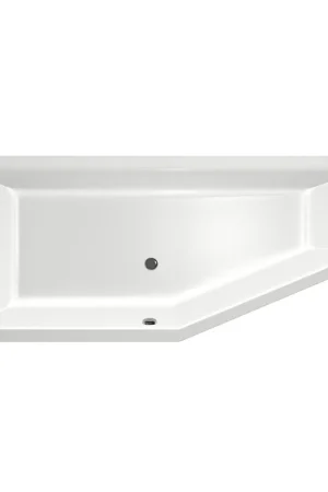 Retour Gratuit Xenz Society Baignoire d‘angle - 180x80x48 - bonde Centrale - Gauche - Compact - acrylique - blanc