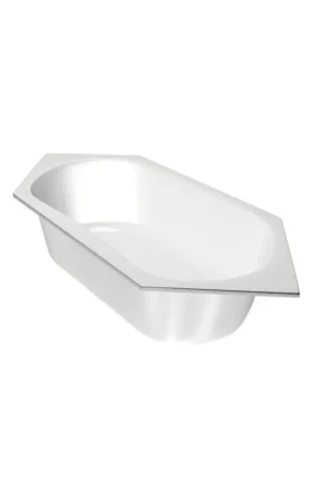 Xenz Lucia Baignoire d‘angle - 180x80x47 - bonde centrale - acrylique - blanc Bon Plan