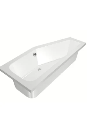 Xenz Lagoon Baignoire d‘angle - 170x75x48 - bonde Milieu - Droite - Compact - acrylique - blanc Vente Flash