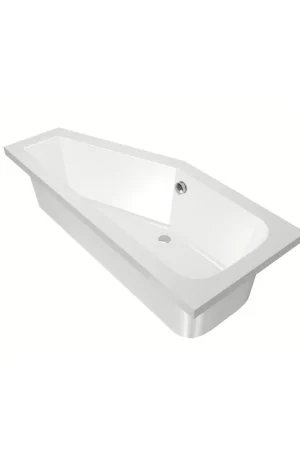 Retour Gratuit Xenz Lagoon Baignoire d‘angle - 170x75x48 - bonde au milieu - gauche - compact - acrylique - blanc