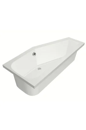 Acheter En Ligne Xenz Lagoon Baignoire d‘angle - 160x75x48 - bonde Centrale - Droite - Compact - acrylique - blanc mat