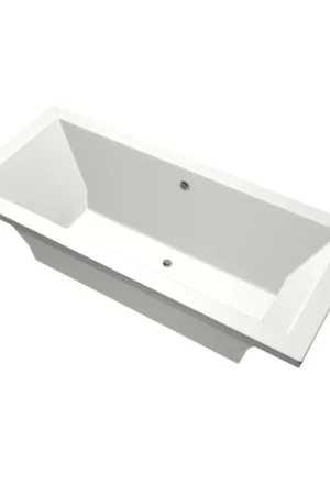 Xenz Society Baignoire duo - 170x75x53 - bonde centrale - acrylique - blanc mat Promotion