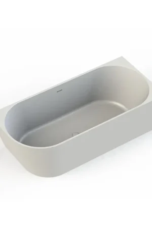 Arcqua Pinto baignoire îlot semi-encastrée 170x73cm mat blanc droite Retour Gratuit