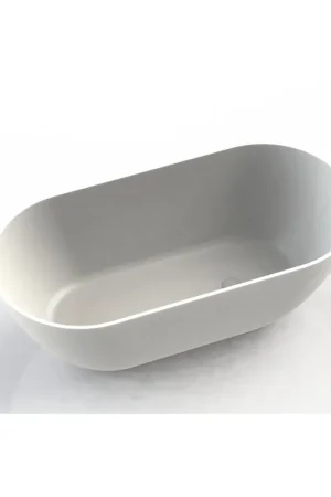 Affaire À Saisir Arcqua Cusco Baignoire îlot 175x85x55cm marbre coulé Blanc mat