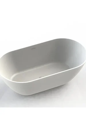 Arcqua Cusco baignoire îlot 165x83x55cm marbre coulé Blanc mat Promotion Saisonnière