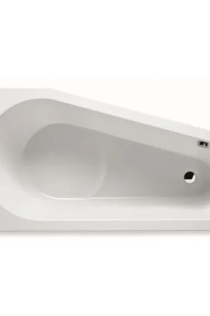 RIHO Delta baignoire standard 160x80cm installation en angle droite sans pieds blanc brillant Meilleur Prix