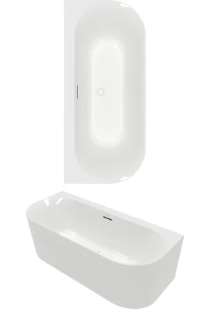 Villeroy & Boch Loop & Friends baignoire back-to-wall OVALE - 1700 x 750 mm - blanc brillant Alpin (blanc) Populaire